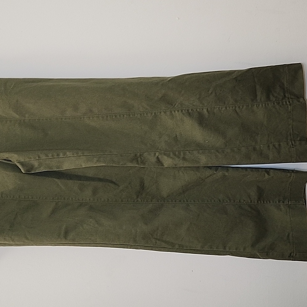 JasonWu Army Green Utility Cargo Wide Leg High Rise Belted Cotton Jumpsuits Sz S - Picture 8 of 16
